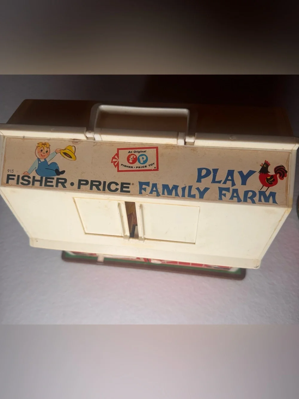 Vintage Fisher-Price • Play Family Farm #915 • Barn & Silo • Working Moo